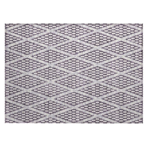 Chantille Machine Washable Indoor/Outdoor Abstract ACN3043 Plum 3 ft. x 4 ft. Area Rug