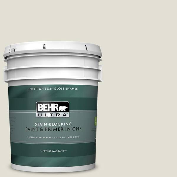 BEHR ULTRA 5 gal. #UL190-11 Guesthouse Semi-Gloss Enamel Interior Paint and Primer in One