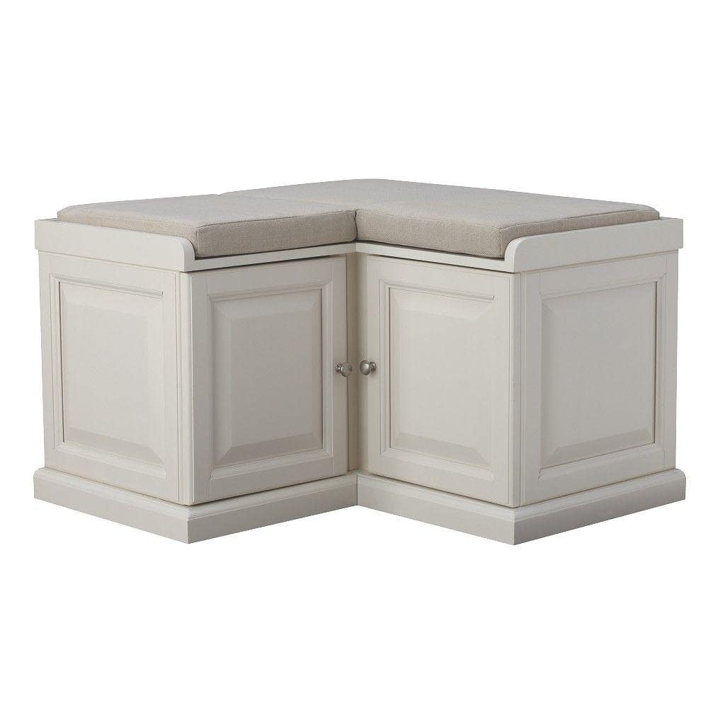 Home Decorators Collection Walker White Storage Bench 7400600410 The Home Depot