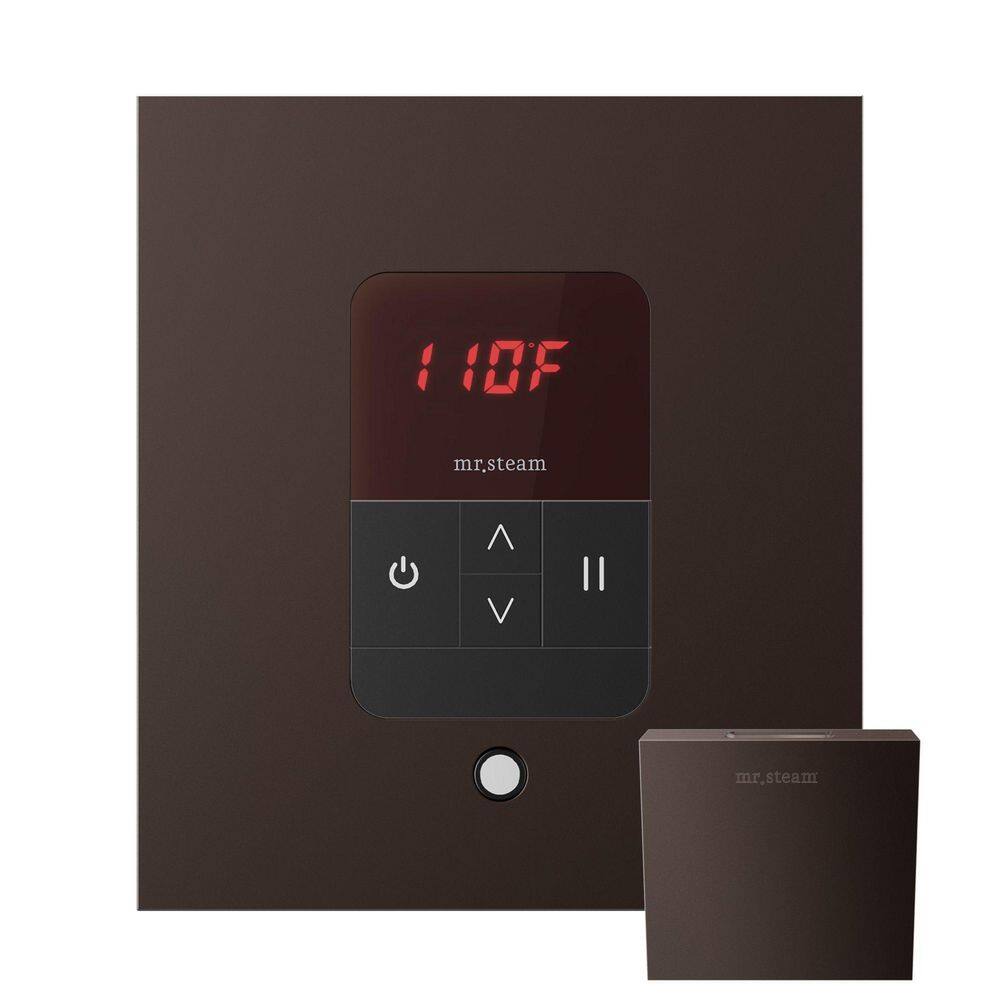 Basic Butler Steam Shower Control Package with Square iTempo Control and Linear Steamhead in Oil-Rubbed Bronze