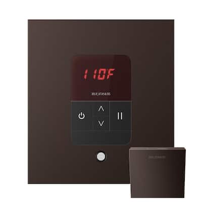 Basic Butler Steam Shower Control Package with Square iTempo Control and Linear Steamhead in Oil-Rubbed Bronze