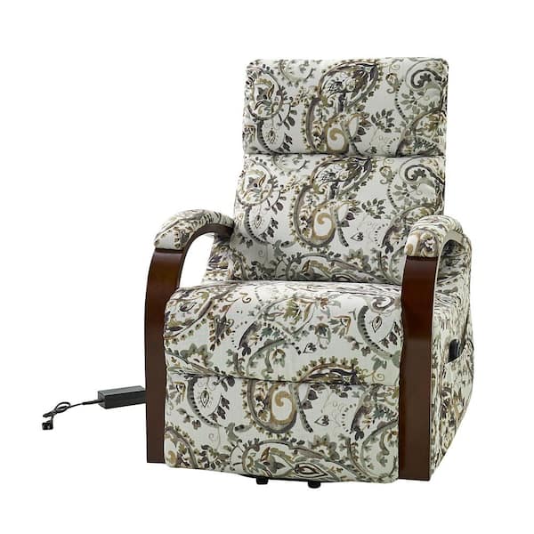 JAYDEN CREATION Nina Green Power Recliner with Wired Controller and Side Pockets