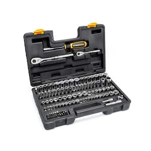 1/4 in. and 3/8 in. Drive 6-Point Standard and Deep, SAE and Metric Mechanics Tool Set (115-Piece)