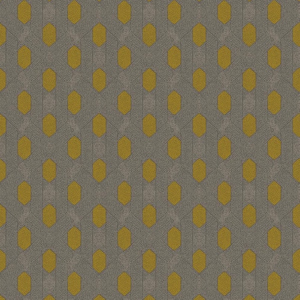 Unbranded Absolutely Chic Brown/Yellow/Grey Art Deco Geometric Vinyl Non-Woven Non-Pasted Matte Wallpaper (Covers 57.75 sq. ft.)