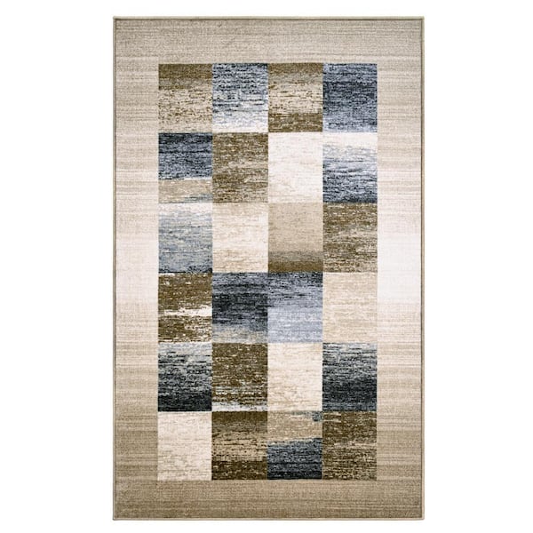 Lockwood Cream 9 ft. x 12 ft. Rustic Non-Slip Area Rug