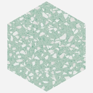 Venice Hex Mint 8-5/8 in. x 9-7/8 in. Porcelain Floor and Wall Tile (11.5 sq. ft./Case)
