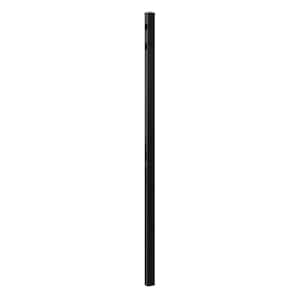 Natural Reflections 2 in. x 2 in. x 8-7/8 ft. Black Standard-Duty Aluminum Fence Line Post