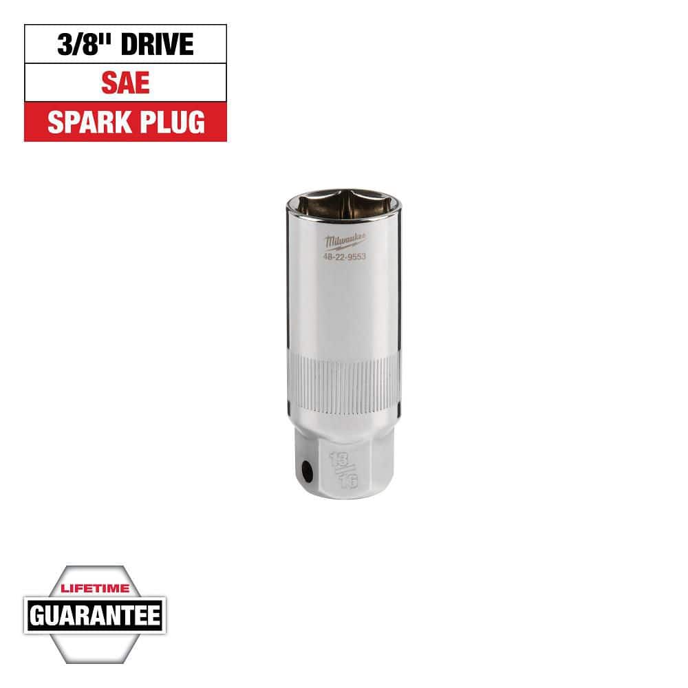 Milwaukee 3/8 in. Drive 13/16 in. Spark Plug Socket 48-22-9553