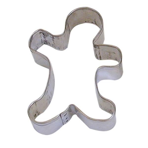 CybrTrayd 12-Piece Gingerbread Boy 3.25 in. Tinplate Steel Cookie Cutter & Recipe