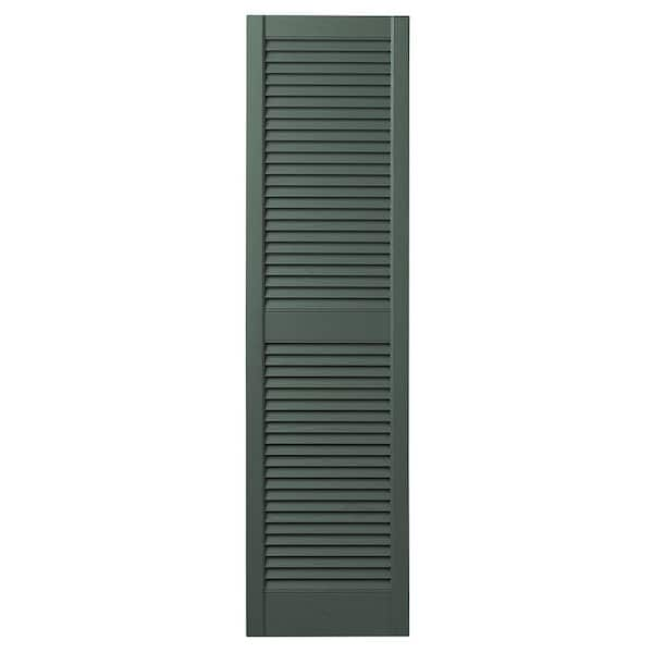 Ply Gem 15 In. X 59 In. Open Louvered Polypropylene Shutters Pair In ...