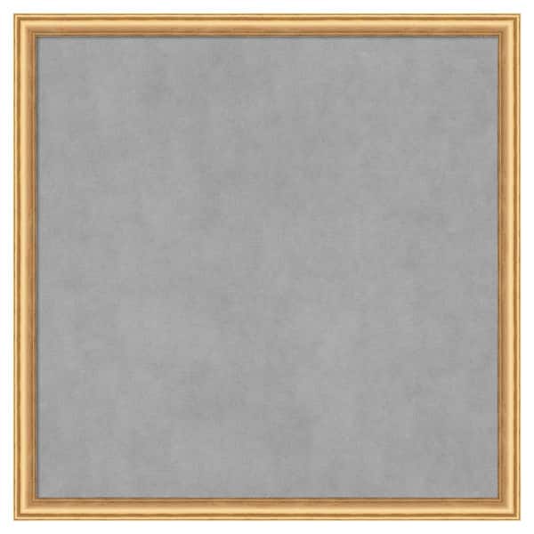 Amanti Art Salon Scoop Gold 26 in. x 26 in. Framed Magnetic Board