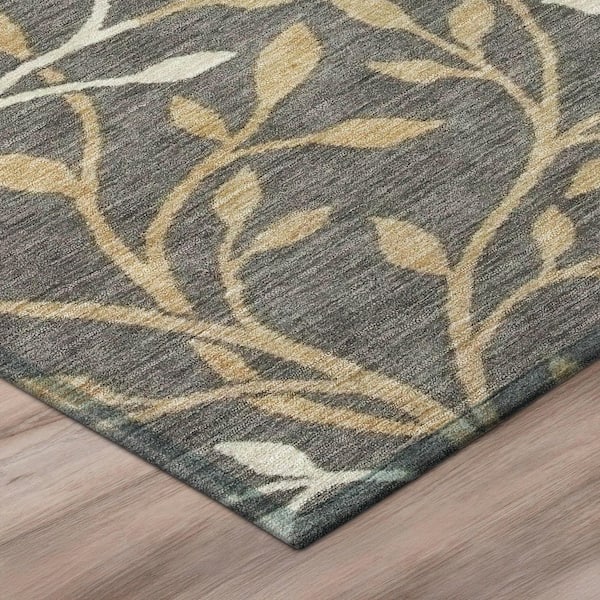 Chantille Machine Washable Indoor/Outdoor Abstract ACN3024 Charcoal 8 ft. x 10 ft. Area Rug
