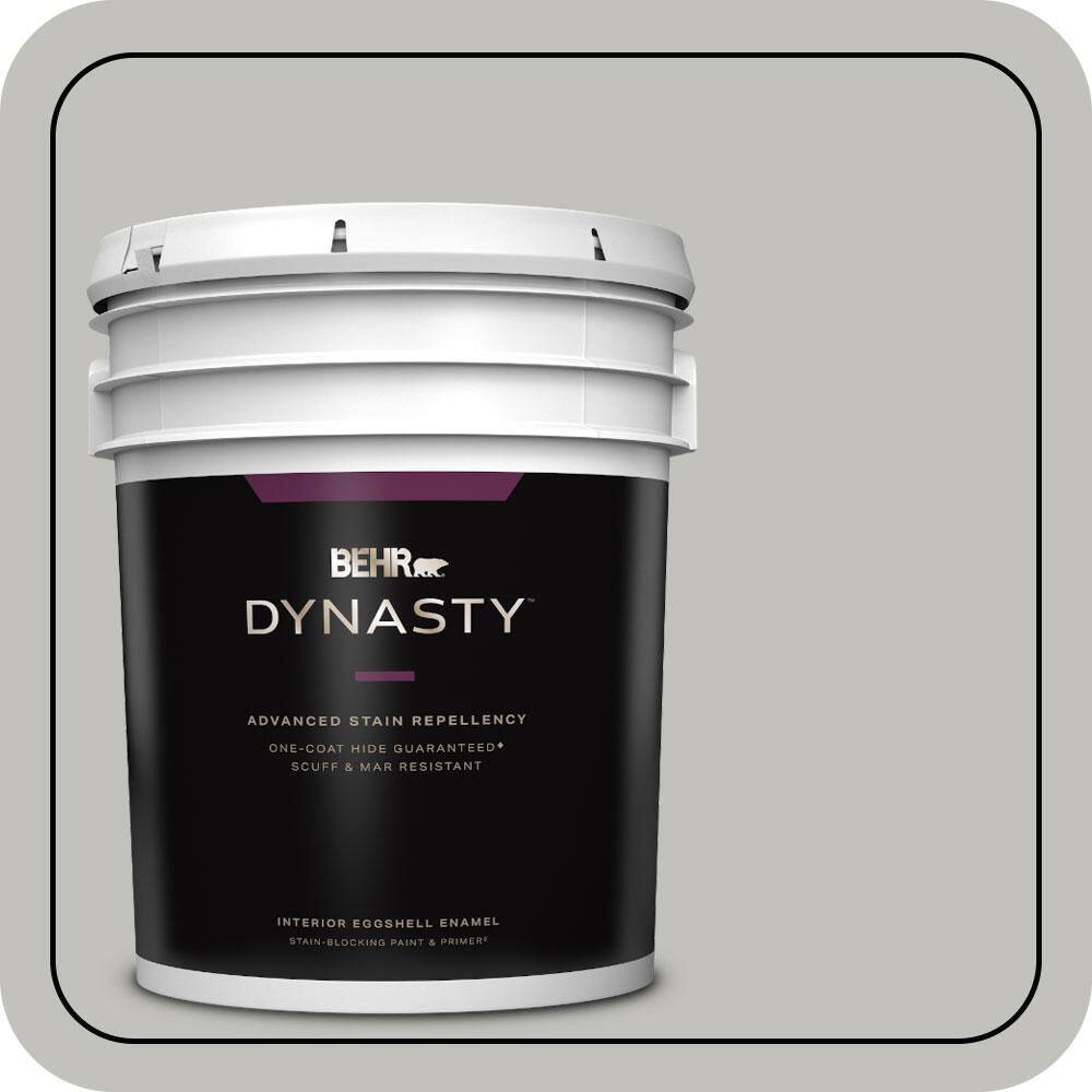 5 gal. #QE-50 Gull Gray Eggshell Enamel Interior Stain-Blocking Paint & Primer price history on PriceWatchPro