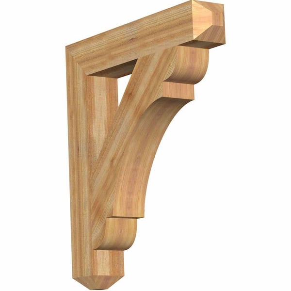 Ekena Millwork 6 in. x 40 in. x 36 in. Western Red Cedar Olympic Craftsman Rough Sawn Bracket