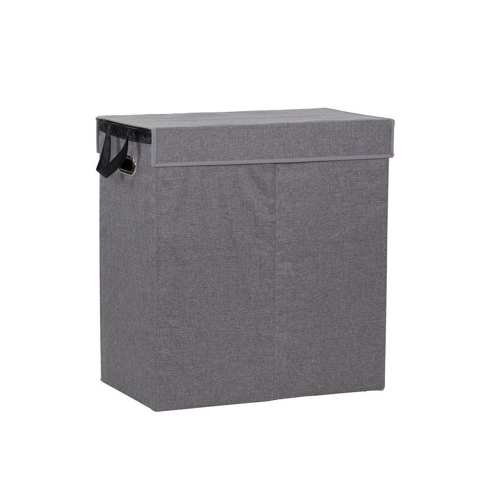 HOUSEHOLD ESSENTIALS Grey Collapsible Laundry Sorter with Lid 5622