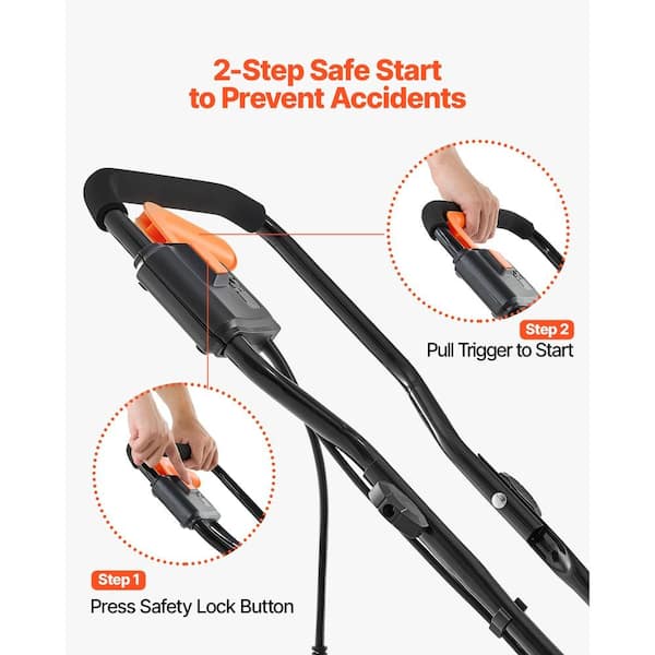 SKONYON Electric Snow Shovel 12A 17 in Corded Snowthrower 60° 20
