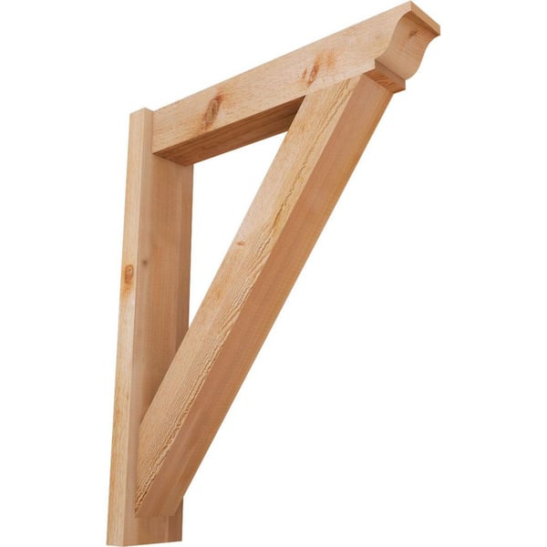 Ekena Millwork 6 in. x 36 in. x 28 in. Western Red Cedar Traditional Rough Sawn Outlooker