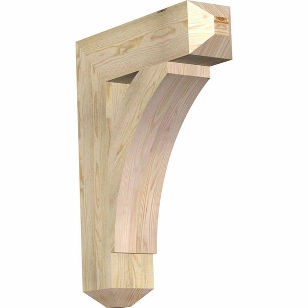 Ekena Millwork 6 in. x 32 in. x 24 in. Douglas Fir Thorton Craftsman Rough Sawn Bracket