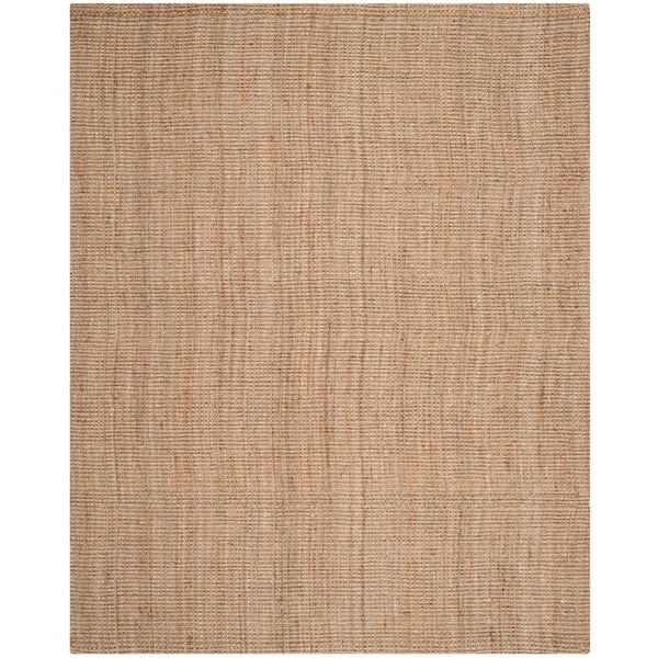 Natural Fiber Tan 11 ft. x 15 ft. Woven Cross Stitch Area Rug