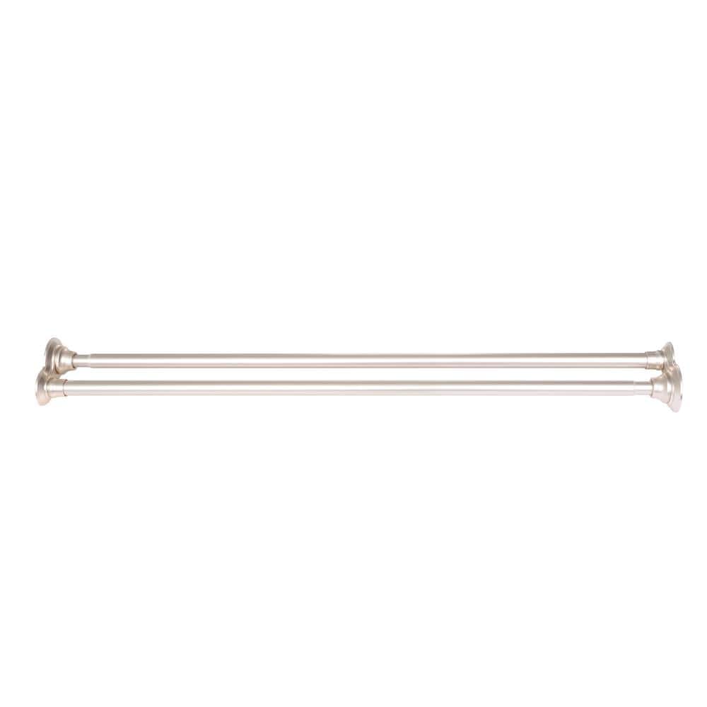 72'' Rustproof Aluminum Tension Shower Curtain Rod with Rubber End Caps