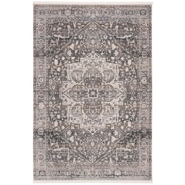 SAFAVIEH Vintage Persian Gray/Charcoal 4 ft. x 6 ft. Oriental Area Rug