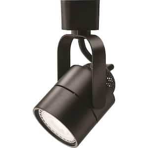 Meshback 1-Light Black LED Track Lighting Head
