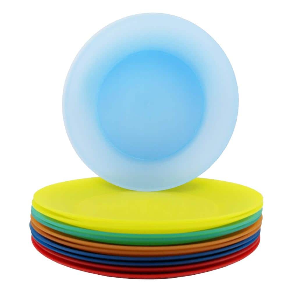 10 in. Multicolor Plastic Round Flat Dinner Plates BPA-Free Dishwasher Safe (Set of 12) Annual price history on PriceWatchPro