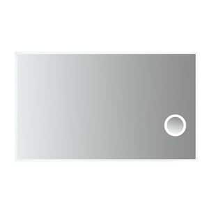 Moderna 60 in. W x 36 in. H Frameless Rectangular LED Bathroom Vanity Mirror with 3x Magnification, Dimmer and Defogger