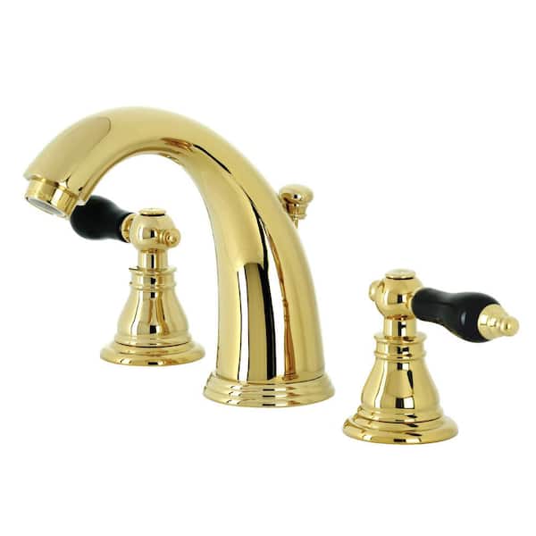 Kingston Brass Duchess 8 in. Widespread 2-Handle Bathroom Faucet in Polished Brass