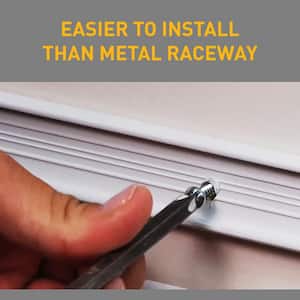Wiremold Non-Metallic PVC Raceway Flat Elbow, White (2-Pack)