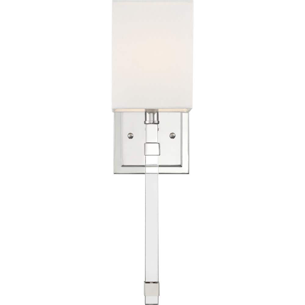 Tompson Polished Nickel Modern Rectangular Wall Sconce