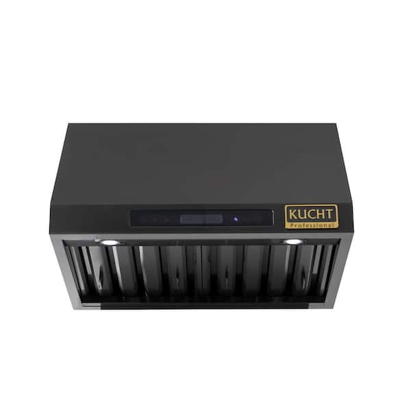 Gemstone 30 in. 4.2 cu. ft. 4-Burners Dual Fuel Range Propane Gas & Under Cabinet Range Hood in Titanium Stainless Steel