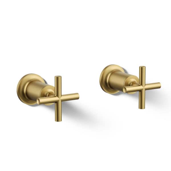 Purist Tub Faucet Handle Trim, Vibrant Brushed Moderne Brass