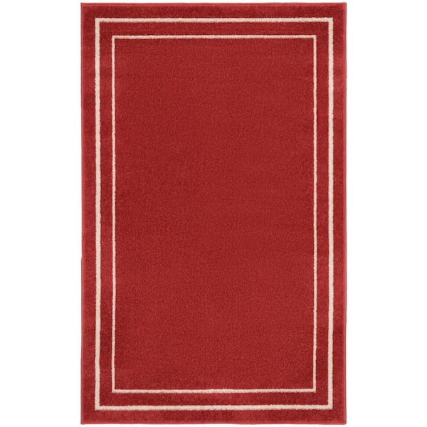 Nourison Nourison Essentials Brick Ivory 2 ft. x 4 ft. Solid Contemporary Area Rug