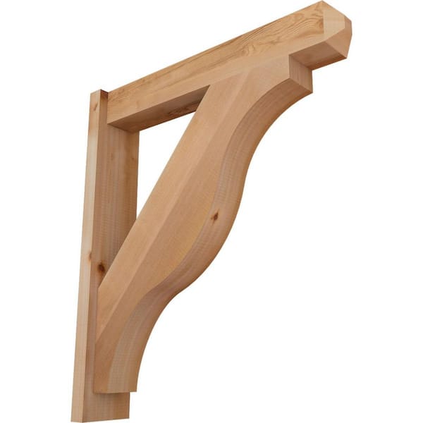 Ekena Millwork 6 in. x 32 in. x 28 in. Western Red Cedar Fuston Craftsman Smooth Outlooker