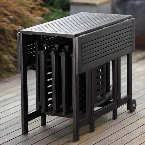 Outdoor Folding Dining Table And Chairs, Outdoor Wood Folding Dining Table