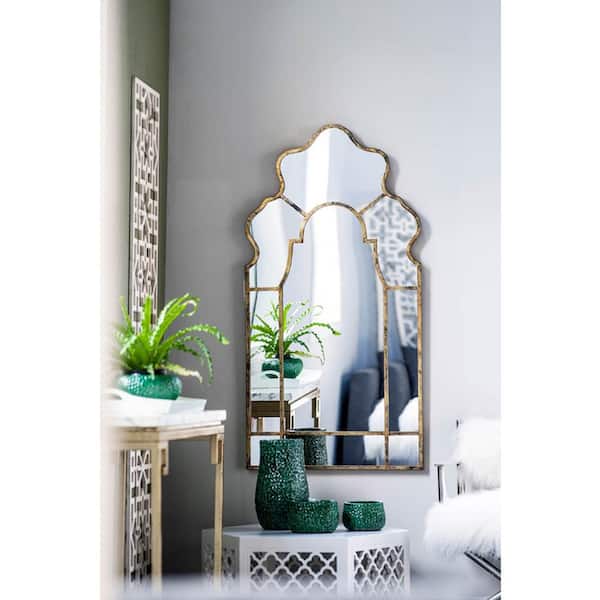 Large Novelty Gold Modern Mirror 54 5, Moroccan Style Mirror The Range