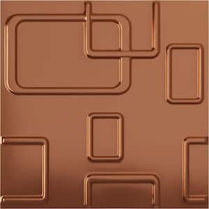 19 5/8 in. x 19 5/8 in. Odessa EnduraWall Decorative 3D Wall Panel, Copper (12-Pack for 32.04 Sq. Ft.)