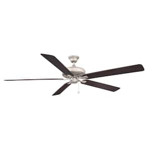 Edgewood 72 72 in. Indoor/Outdoor Brushed Nickel with Dark Walnut Blades Ceiling Fan