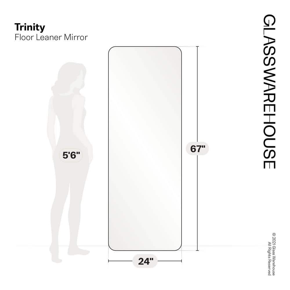 Trinity Full-Length 67" x 24" Rectangular Bronze and Gold Wall Mirror