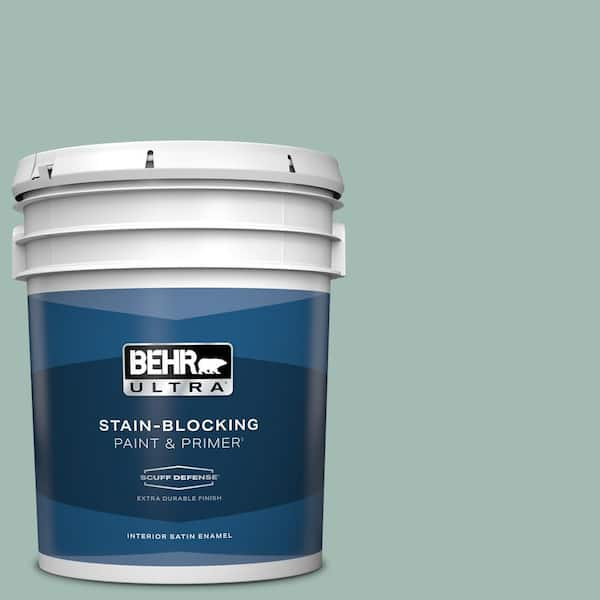 BEHR ULTRA 5 gal. #S430-3 Garden Twilight Extra Durable Satin Enamel Interior Paint & Primer