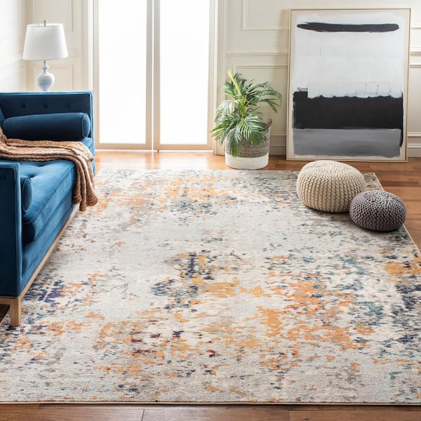 Madison Gray/Beige 12 ft. x 18 ft. Geometric Abstract Area Rug