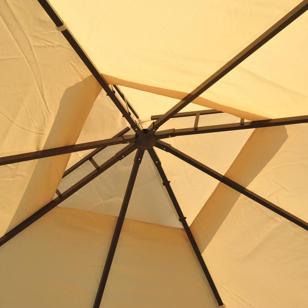 10x10 Red Aluminum Patio Gazebo with Sidewalls