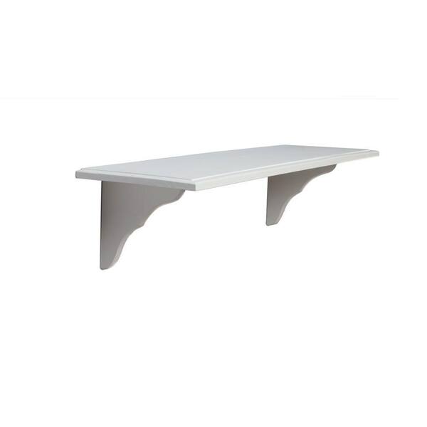 Knape & Vogt 9.5 in. x 35 in. White Decorative Shelf Kit