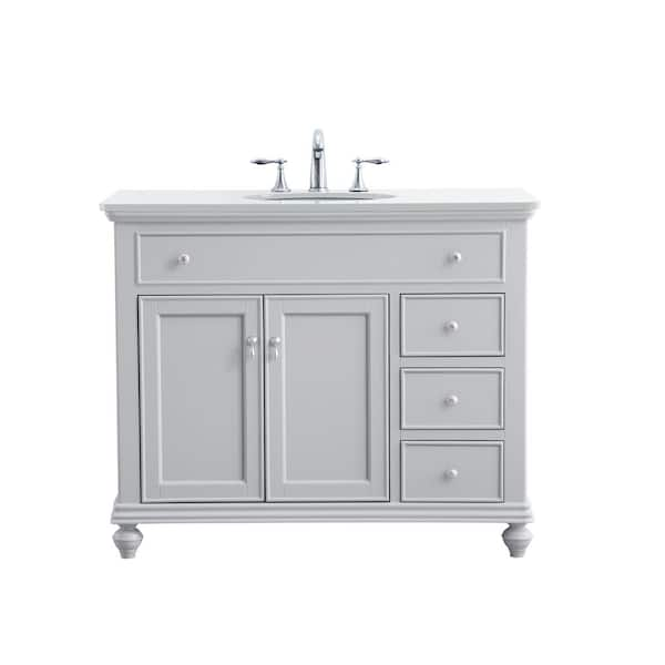 42 in. Sink & Drawer Bathroom Vanity Base Cabinet in Unfinished Poplar