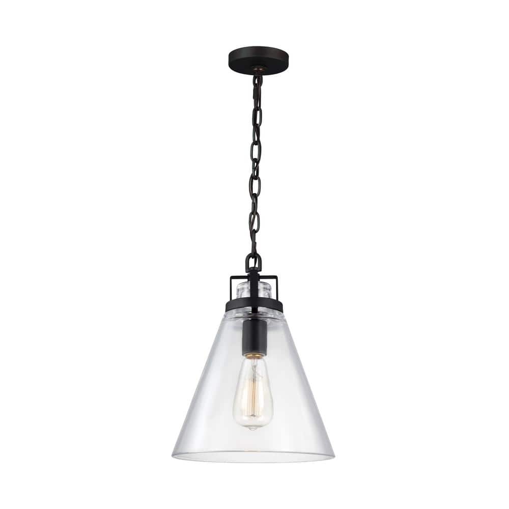 Elegant Oil Rubbed Bronze Globe Pendant with Clear Glass Shade