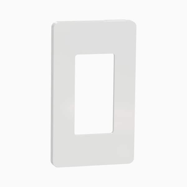 Square D X Series 1-Gang Standard Size Screwless Rocker Light Switch Wall Plate Cover Plate Matte White