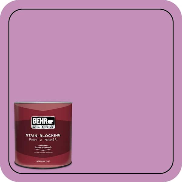 BEHR ULTRA 1 qt. #670B-5 Pretty Petunia Extra Durable Flat Interior Paint & Primer