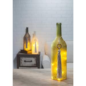 Misted Multi-Colored Decorative Wine Bottles with Tassel (Set of 3)