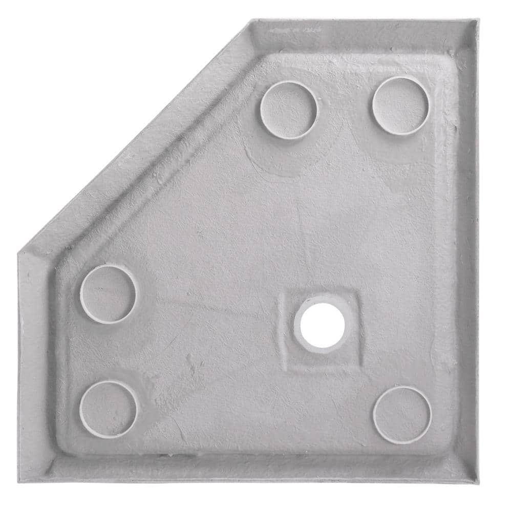 36'' White Acrylic Neo-Angle Shower Base with Center Drain